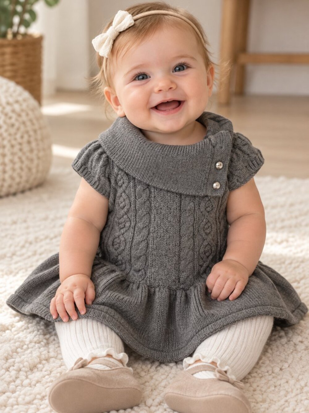 Janie and Jack Cable Knit Sweater Dress
